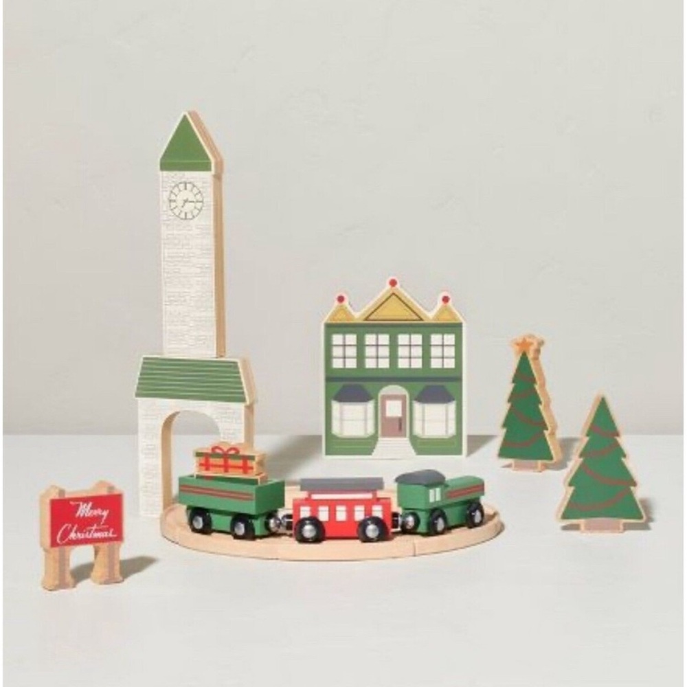 Toy Christmas Train Station Playset - 19pc - Hearth & Hand with Magnolia - New